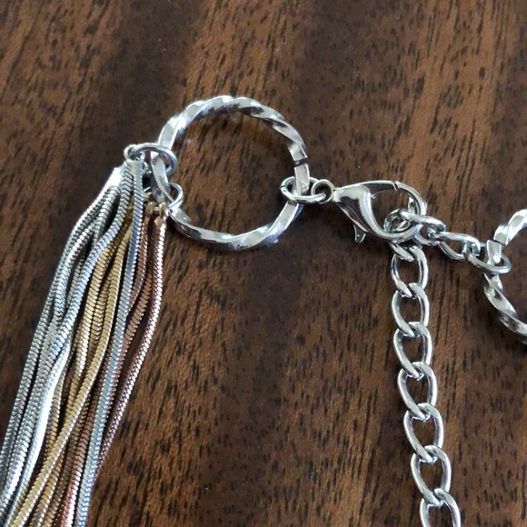 long mixed color liquid  metal necklace - Picture 5 of 9